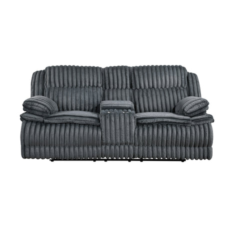 Goodland Dark Gray Double Reclining Sofa from Homelegance - Luna Furniture