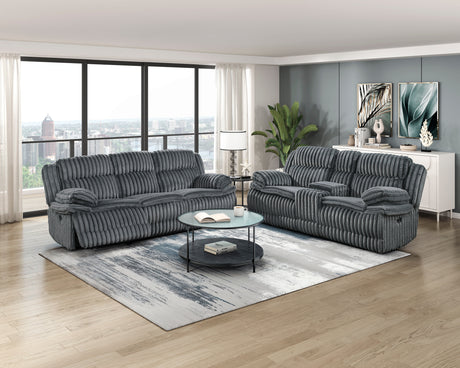 Goodland Dark Gray Double Reclining Sofa from Homelegance - Luna Furniture