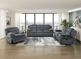 Goodland Blue Double Reclining Sofa from Homelegance - Luna Furniture