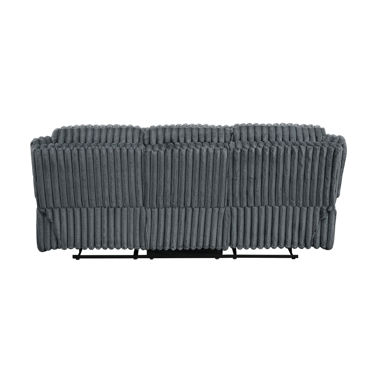 Goodland Gray Double Reclining Loveseat with Center Console from Homelegance - Luna Furniture