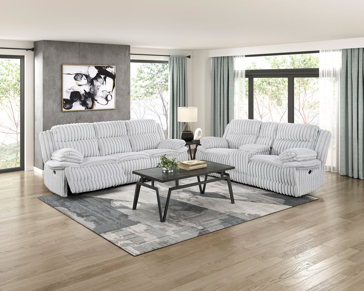 Goodland Gray Double Reclining Sofa from Homelegance - Luna Furniture