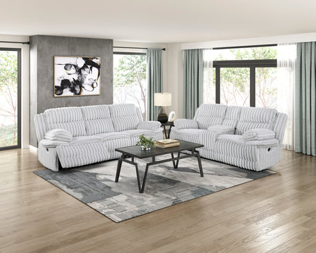 Goodland Gray Double Reclining Sofa from Homelegance - Luna Furniture