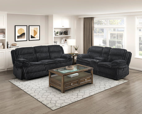 Goodland Black Double Reclining Sofa from Homelegance - Luna Furniture