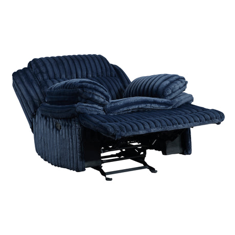 Goodland Blue Glider Reclining Chair from Homelegance - Luna Furniture