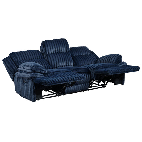 Goodland Blue Double Reclining Living Room Set from Homelegance - Luna Furniture