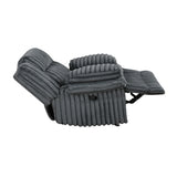 Goodland Dark Gray Double Reclining Living Room Set from Homelegance - Luna Furniture