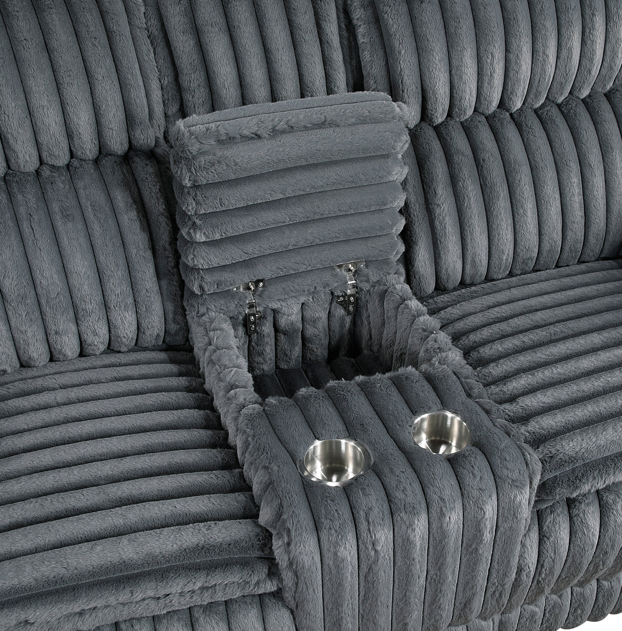 Goodland Dark Gray Double Reclining Living Room Set from Homelegance - Luna Furniture