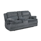 Goodland Dark Gray Double Reclining Living Room Set from Homelegance - Luna Furniture