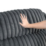 Goodland Dark Gray Double Reclining Loveseat with Center Console from Homelegance - Luna Furniture