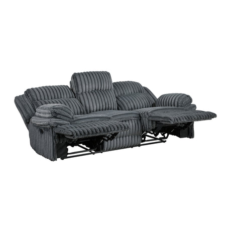 Goodland Dark Gray Double Reclining Sofa from Homelegance - Luna Furniture