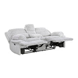 Goodland Gray Double Reclining Living Room Set from Homelegance - Luna Furniture