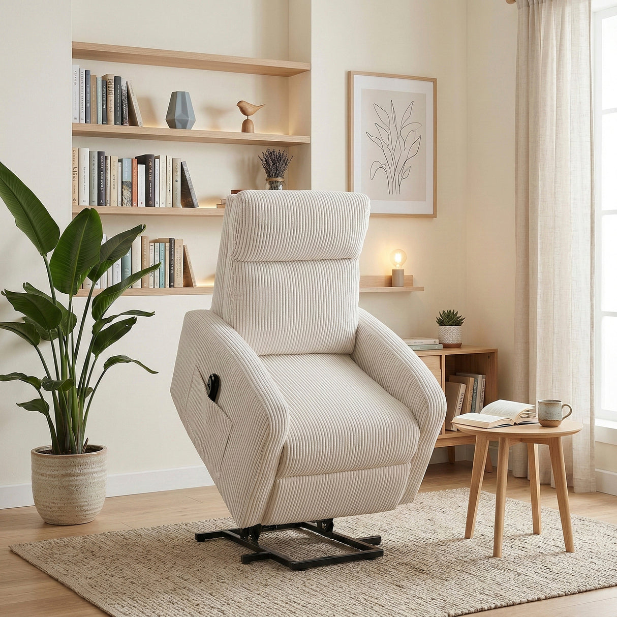 Parsons Beige Power Lift Chair from Homelegance - Luna Furniture