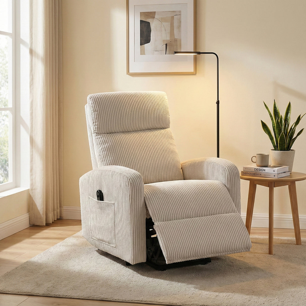 Parsons Beige Power Lift Chair from Homelegance - Luna Furniture
