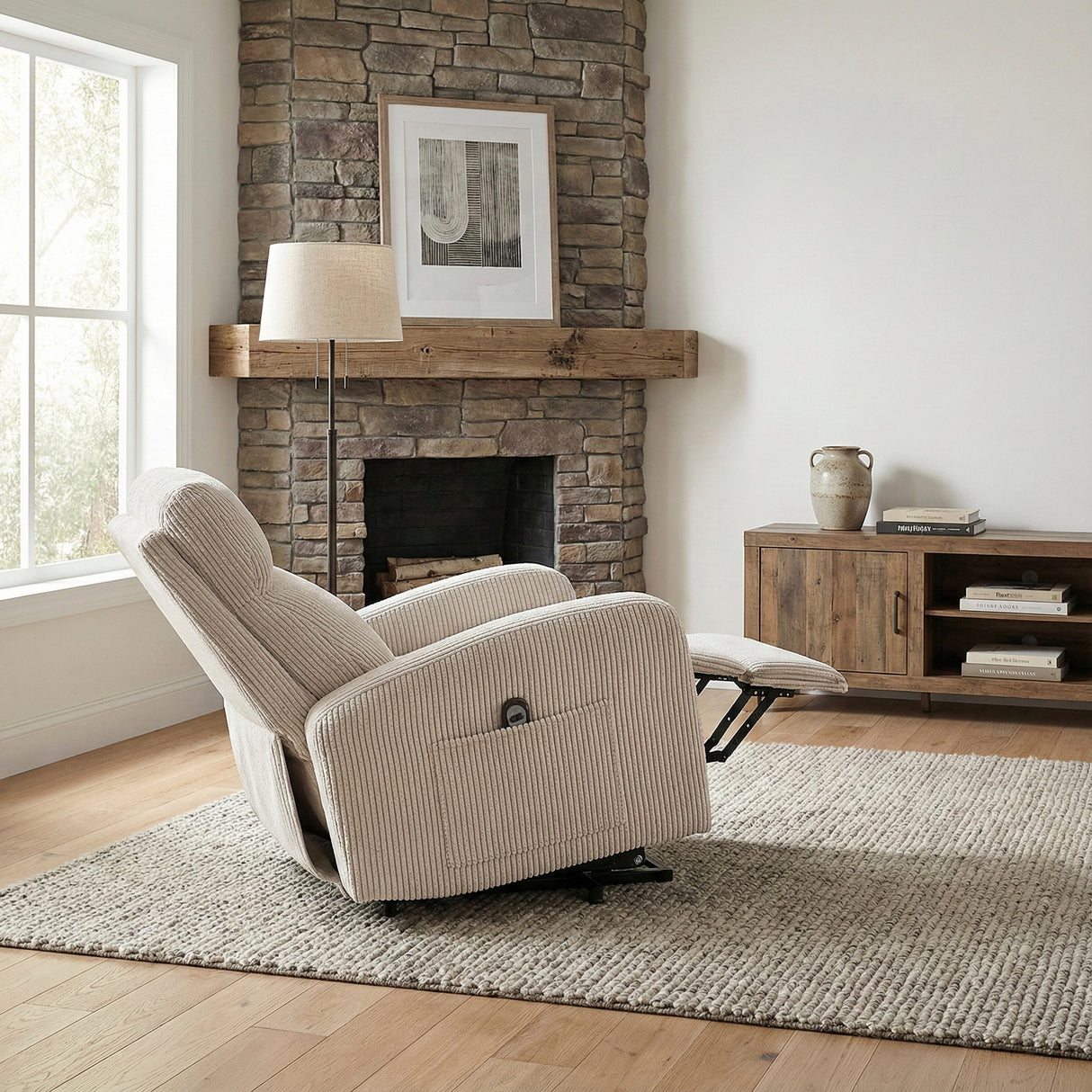 Parsons Beige Power Lift Chair from Homelegance - Luna Furniture