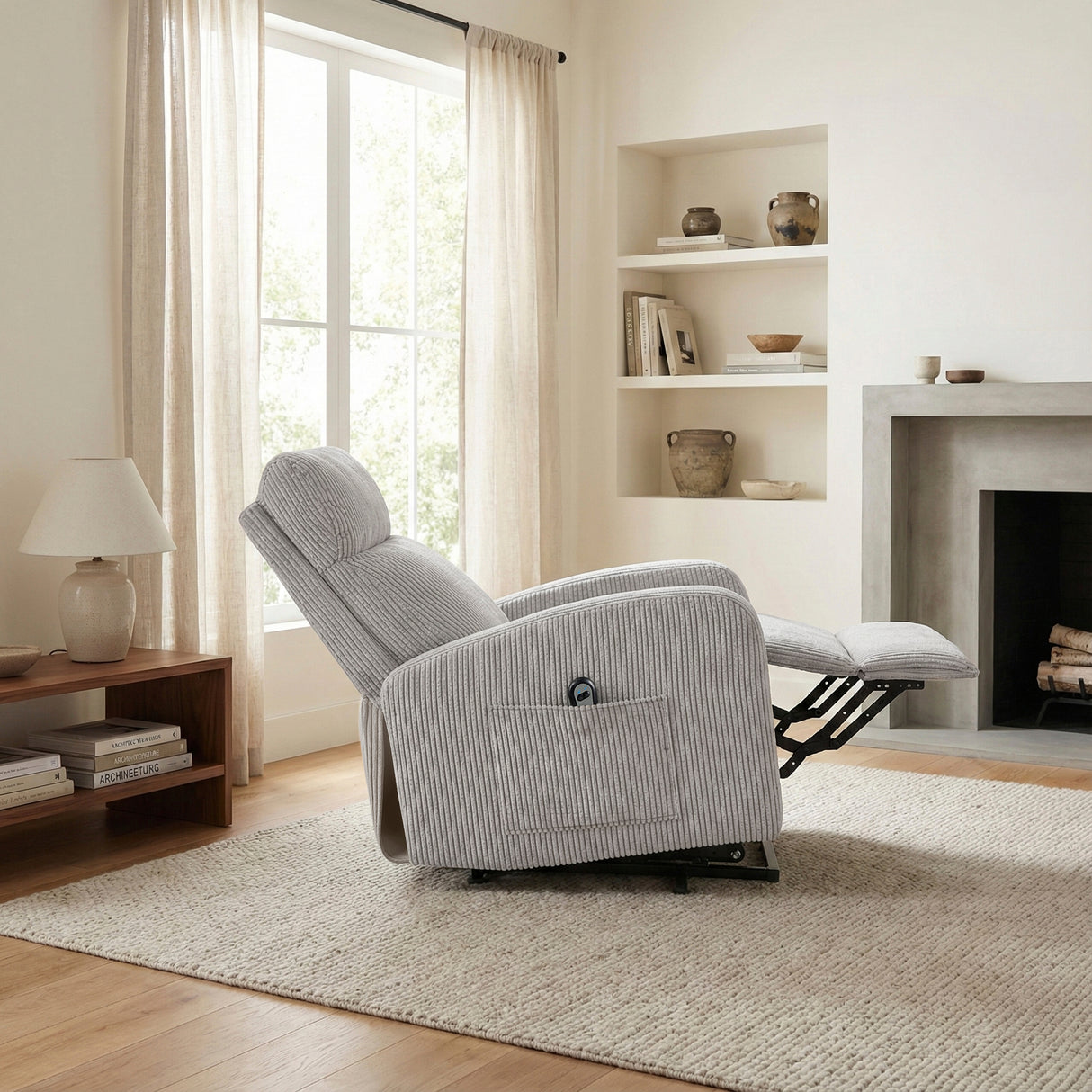 Parsons Gray Power Lift Chair from Homelegance - Luna Furniture
