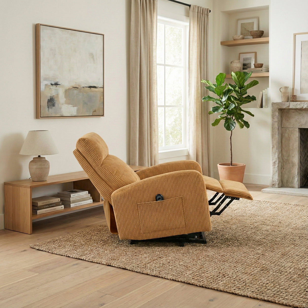 Parsons Yellow Power Lift Chair from Homelegance - Luna Furniture