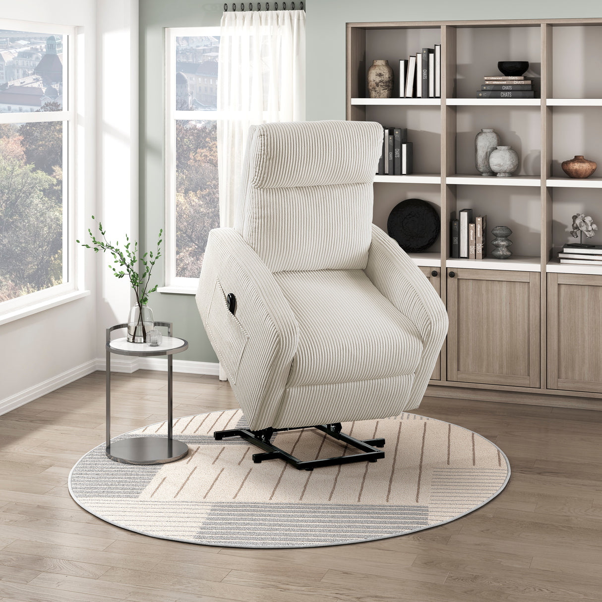 Parsons Beige Power Lift Chair from Homelegance - Luna Furniture