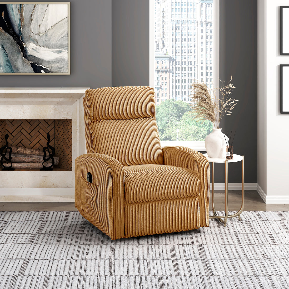 Parsons Yellow Power Lift Chair from Homelegance - Luna Furniture