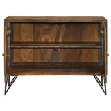 Macon Sheesham Gray 2-Door Accent Cabinet from Coaster - Luna Furniture