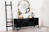 Riddell Matte Black 4-door Wood Reeding Accent Cabinet from Coaster - Luna Furniture