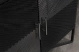 Riddell Matte Black 4-door Wood Reeding Accent Cabinet from Coaster - Luna Furniture