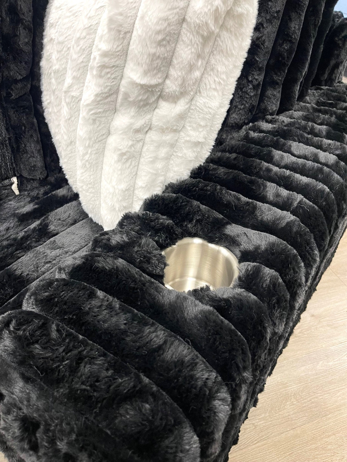 Vitaliy Black Corduroy Secional from Happy Homes - Luna Furniture