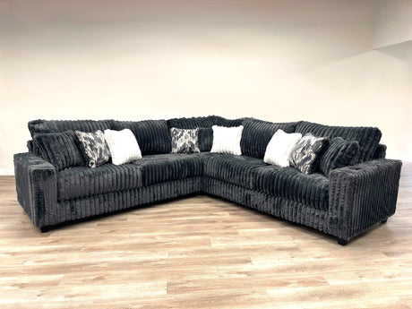 Vitaliy Charcoal Corduroy Secional from Happy Homes - Luna Furniture