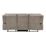 Pagosa Brown Double Reclining Loveseat from Homelegance - Luna Furniture