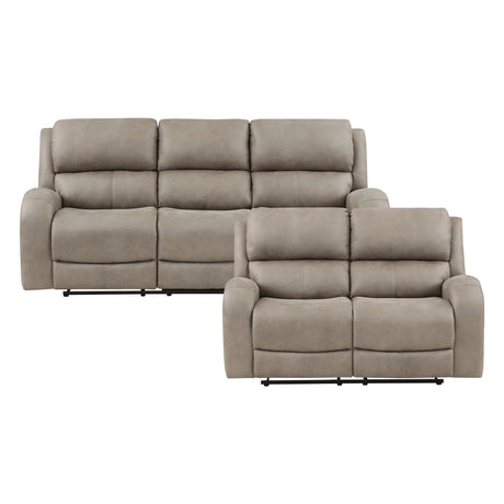 Pagosa Brown Double Reclining Loveseat from Homelegance - Luna Furniture