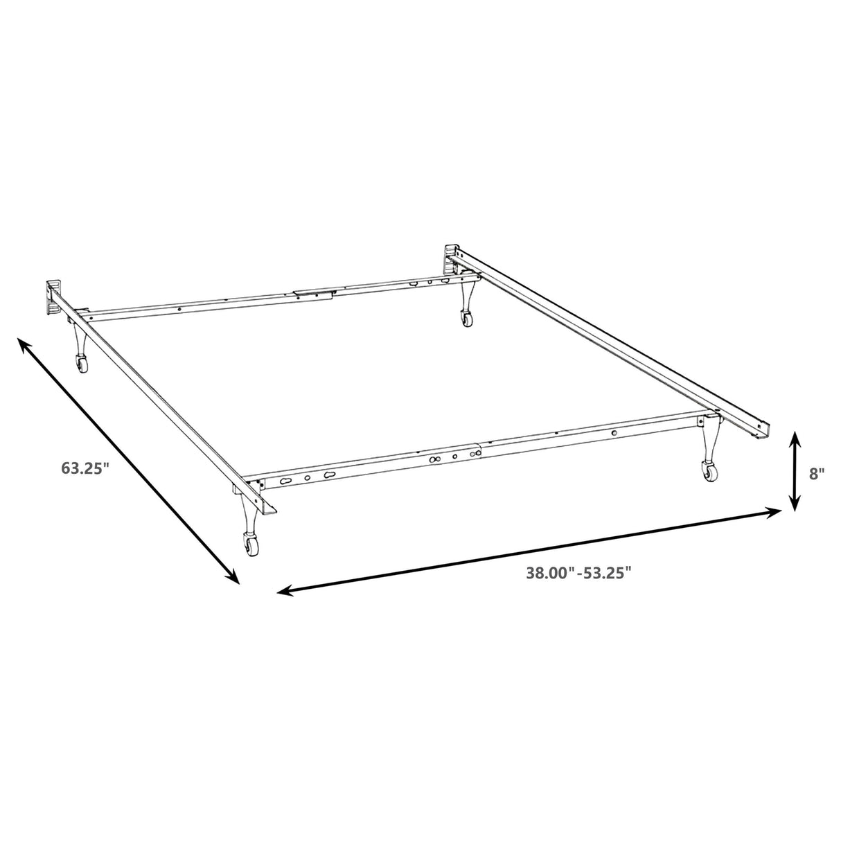 Mabel Black Twin/Full Bed Frame from Coaster - Luna Furniture