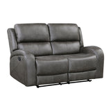 Pagosa Gray Double Reclining Living Room Set from Homelegance - Luna Furniture