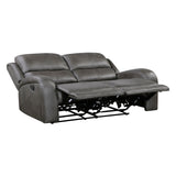 Pagosa Gray Double Reclining Living Room Set from Homelegance - Luna Furniture