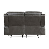 Pagosa Gray Double Reclining Loveseat from Homelegance - Luna Furniture