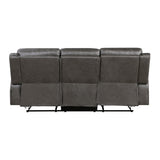 Pagosa Gray Double Reclining Sofa from Homelegance - Luna Furniture
