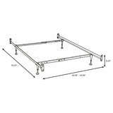 Esme Black Twin/Full Bed Frame from Coaster - Luna Furniture