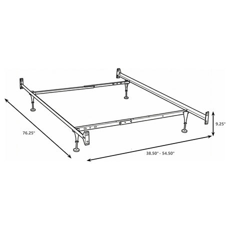 Esme Black Twin/Full Bed Frame from Coaster - Luna Furniture