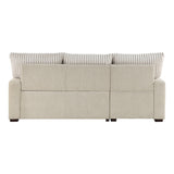 Gallatin Beige 2-Piece Sectional with Left Chaise, Pull-out Bed and Hidden Storage from Homelegance - Luna Furniture