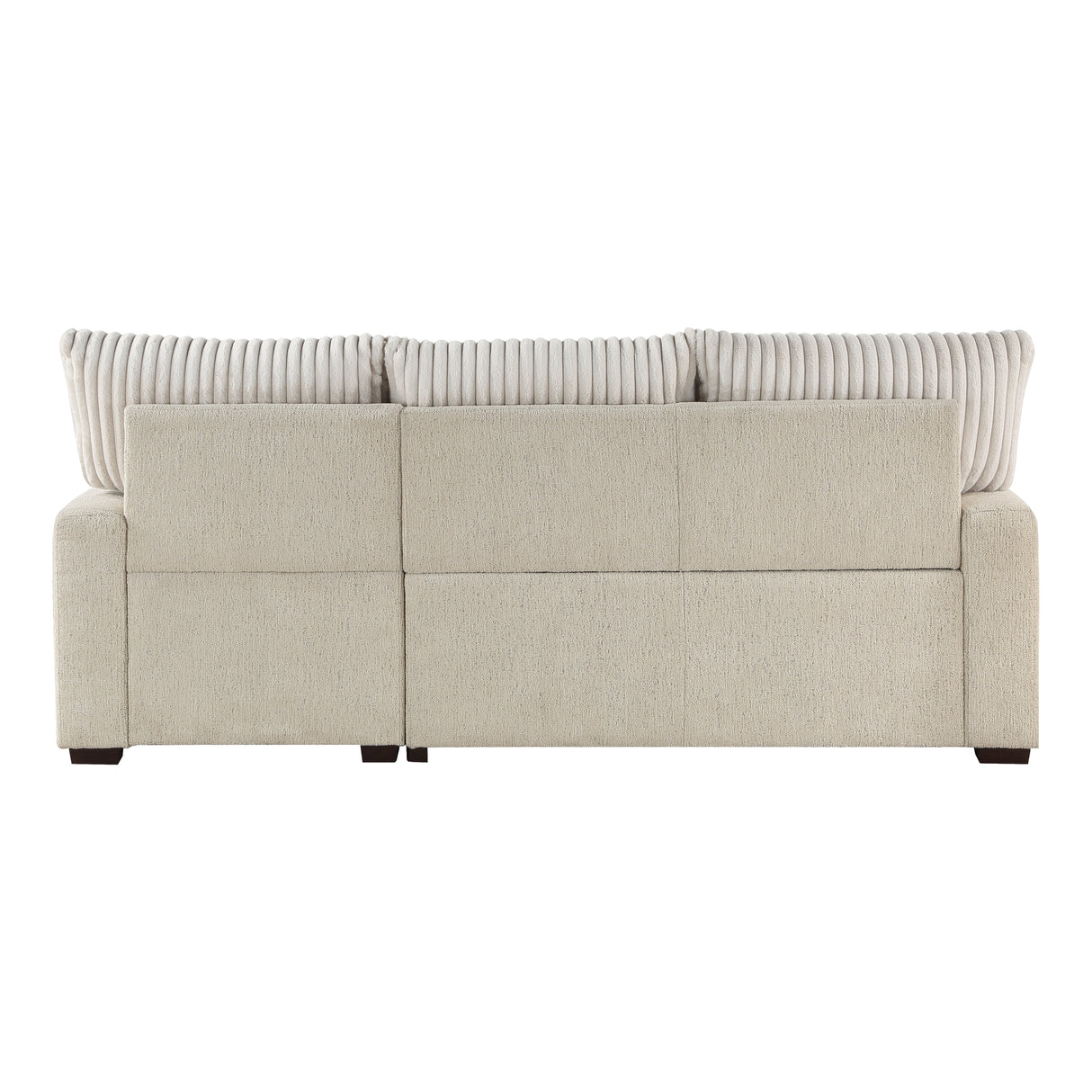 Gallatin Beige 2-Piece Sectional with Right Chaise, Pull-out Bed and Hidden Storage from Homelegance - Luna Furniture