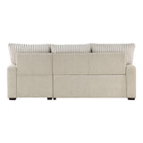 Gallatin Beige 2-Piece Sectional with Right Chaise, Pull-out Bed and Hidden Storage from Homelegance - Luna Furniture