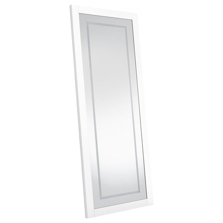 Nordio White 72" LED Full-Length Floor Mirror from Coaster - Luna Furniture