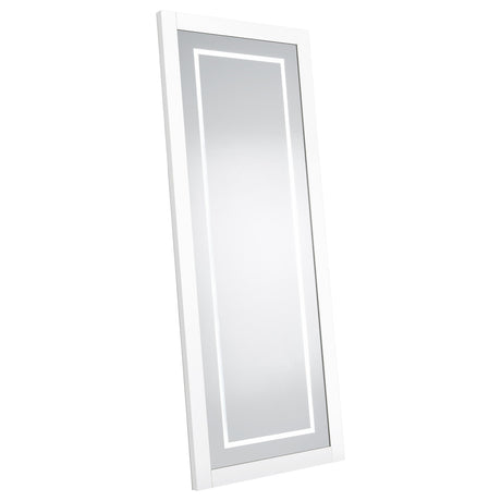 Nordio White 72" LED Full-Length Floor Mirror from Coaster - Luna Furniture