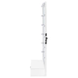 Spector White High Gloss 1-Drawer Lighted Full-Length Floor Mirror from Coaster - Luna Furniture