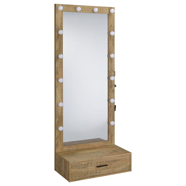 Spector Mango 1-Drawer Lighted Full-Length Floor Mirror