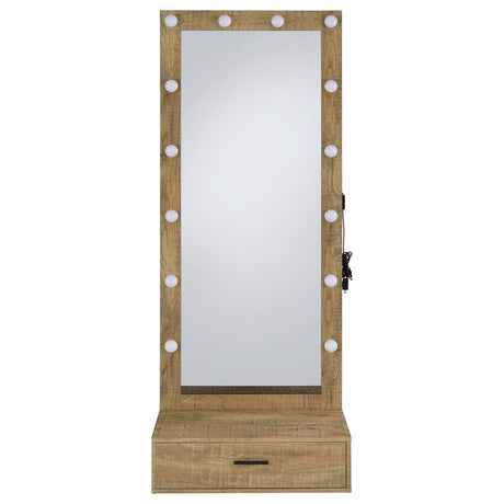 Spector Mango 1-Drawer Lighted Full-Length Floor Mirror from Coaster - Luna Furniture
