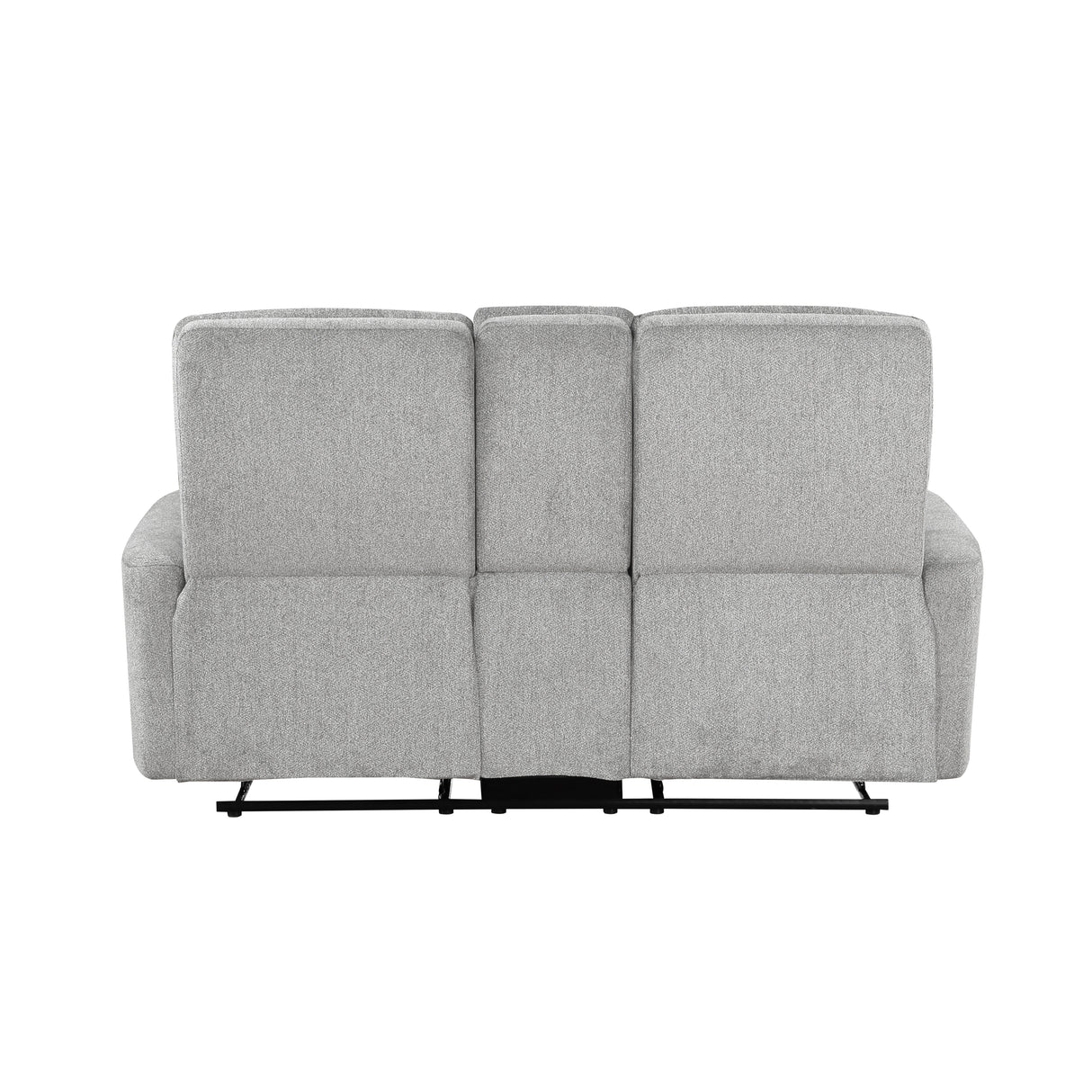 Lyndon Gray Double Reclining Loveseat with Center Console from Homelegance - Luna Furniture