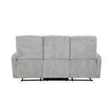 Lyndon Gray Double Reclining Sofa from Homelegance - Luna Furniture