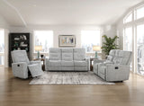 Lyndon Gray Double Reclining Sofa from Homelegance - Luna Furniture