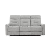 Lyndon Gray Double Reclining Sofa from Homelegance - Luna Furniture