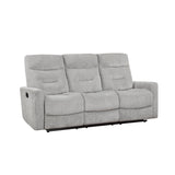 Lyndon Gray Double Reclining Sofa from Homelegance - Luna Furniture