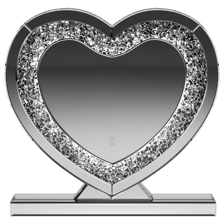 Euston Silver Heart Shape Table Mirror from Coaster - Luna Furniture